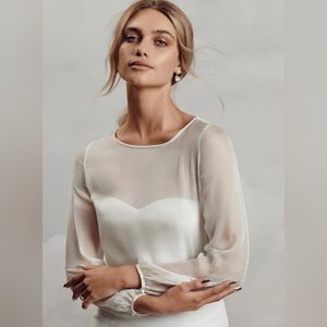 Catherine Deane Sheer Mell Top Large NWT